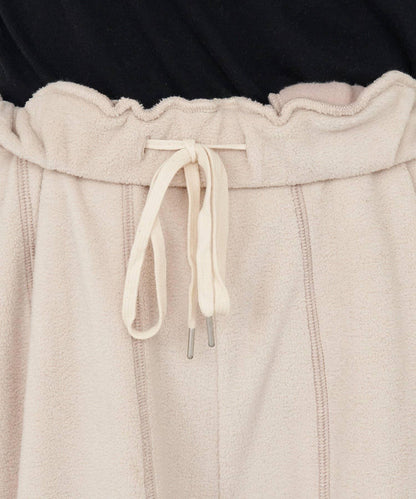 【etsinta/エシンタ】拼接羊羔絨休閒褲