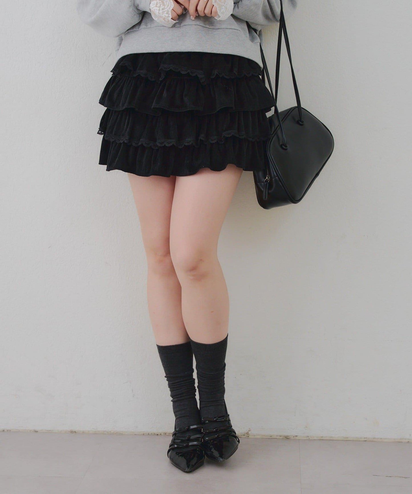 【RMAF】蕾絲荷葉邊迷你裙