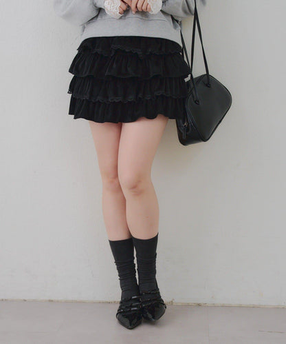 【RMAF】蕾絲荷葉邊迷你裙