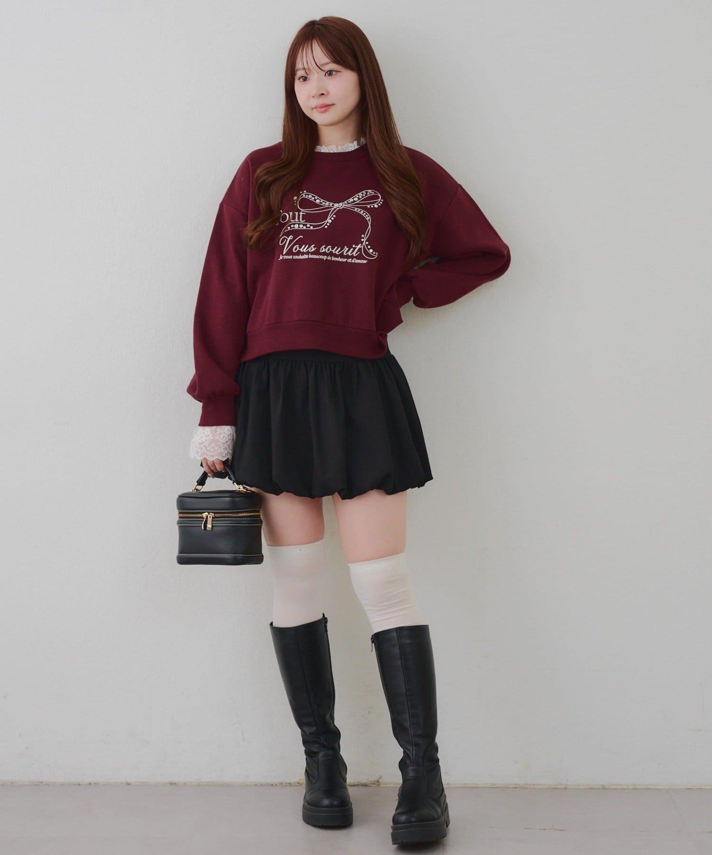 【RMAF】蕾絲裝飾寶石衛衣