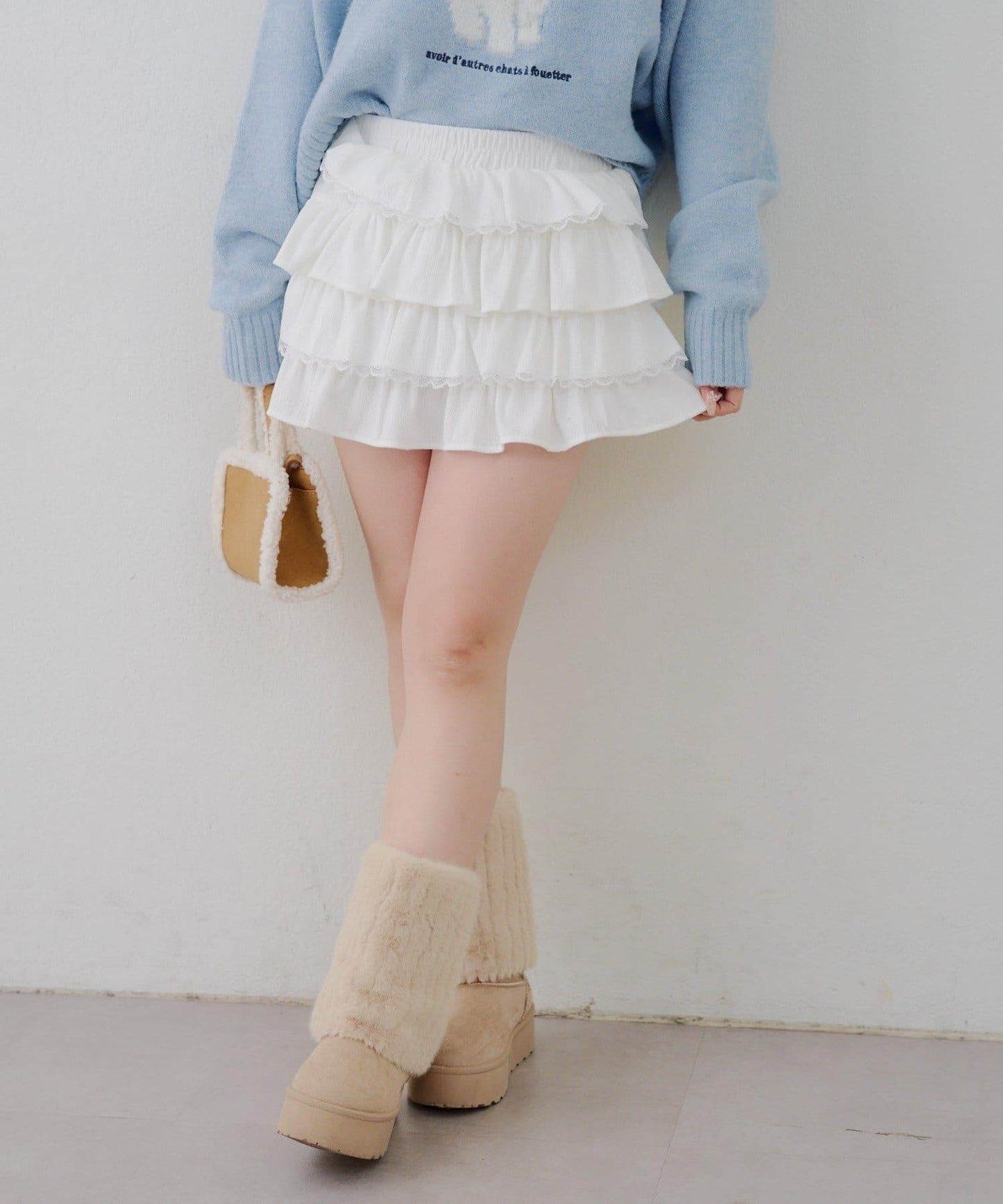 【RMAF】蕾絲荷葉邊迷你裙