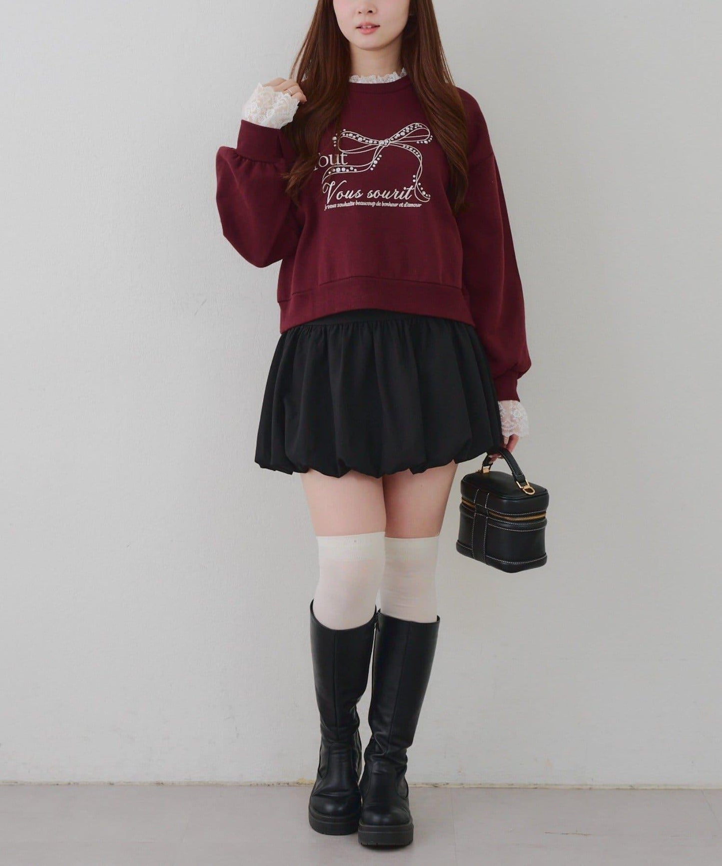 【RMAF】蕾絲裝飾寶石衛衣