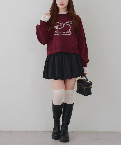 【RMAF】蕾絲裝飾寶石衛衣