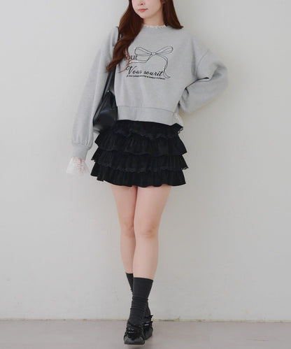 【RMAF】蕾絲荷葉邊迷你裙