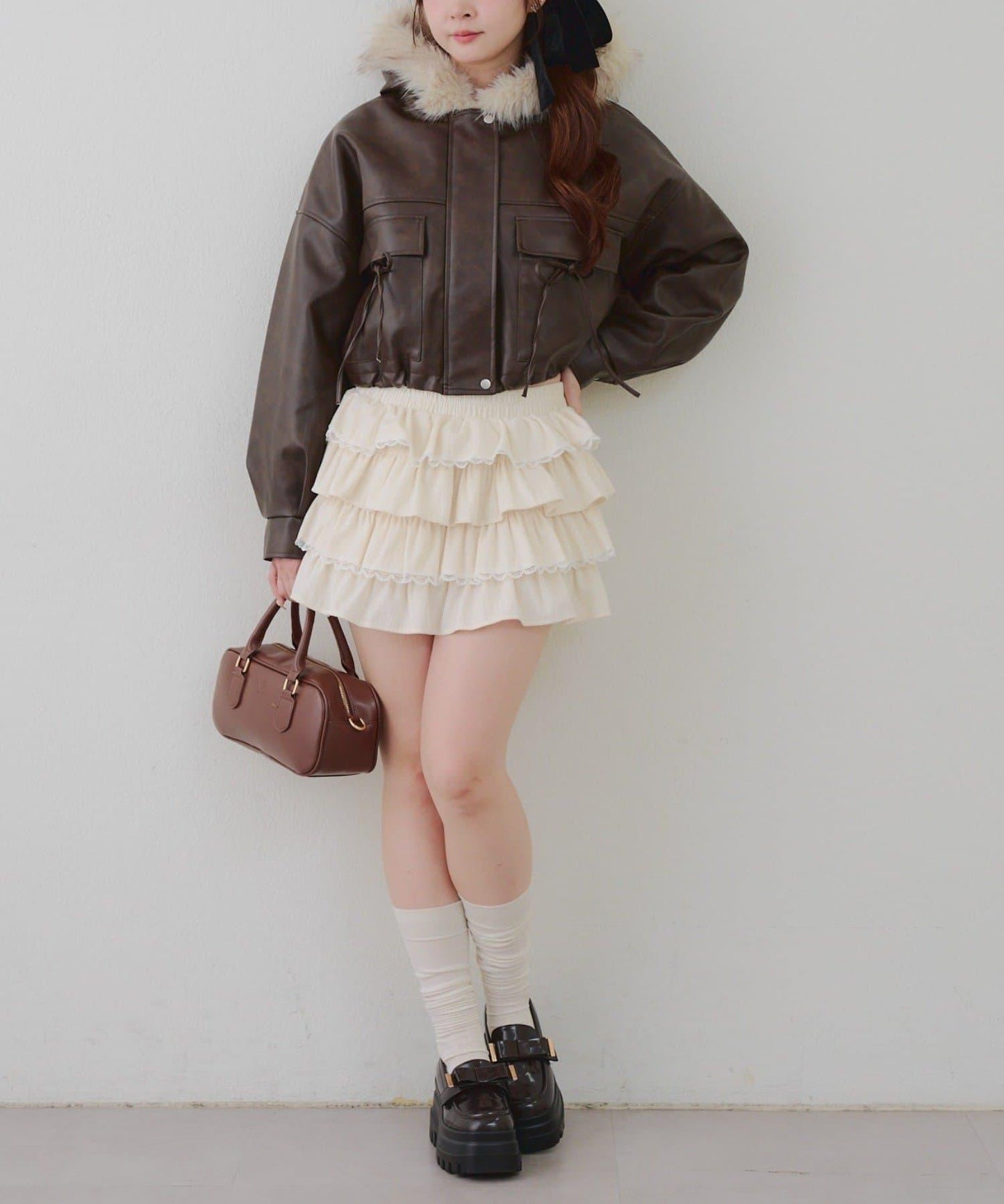 【RMAF】蕾絲荷葉邊迷你裙