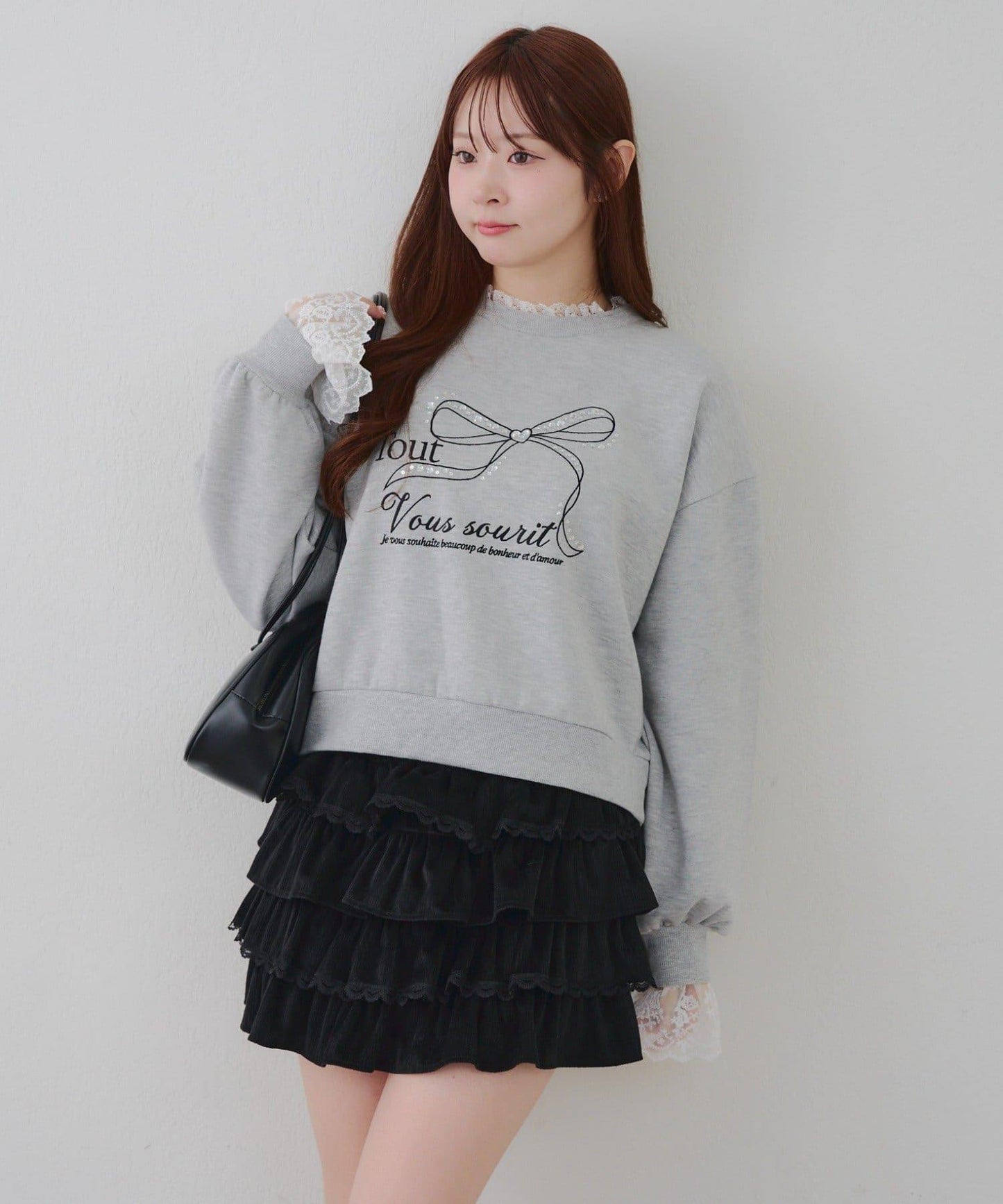 【RMAF】蕾絲裝飾寶石衛衣