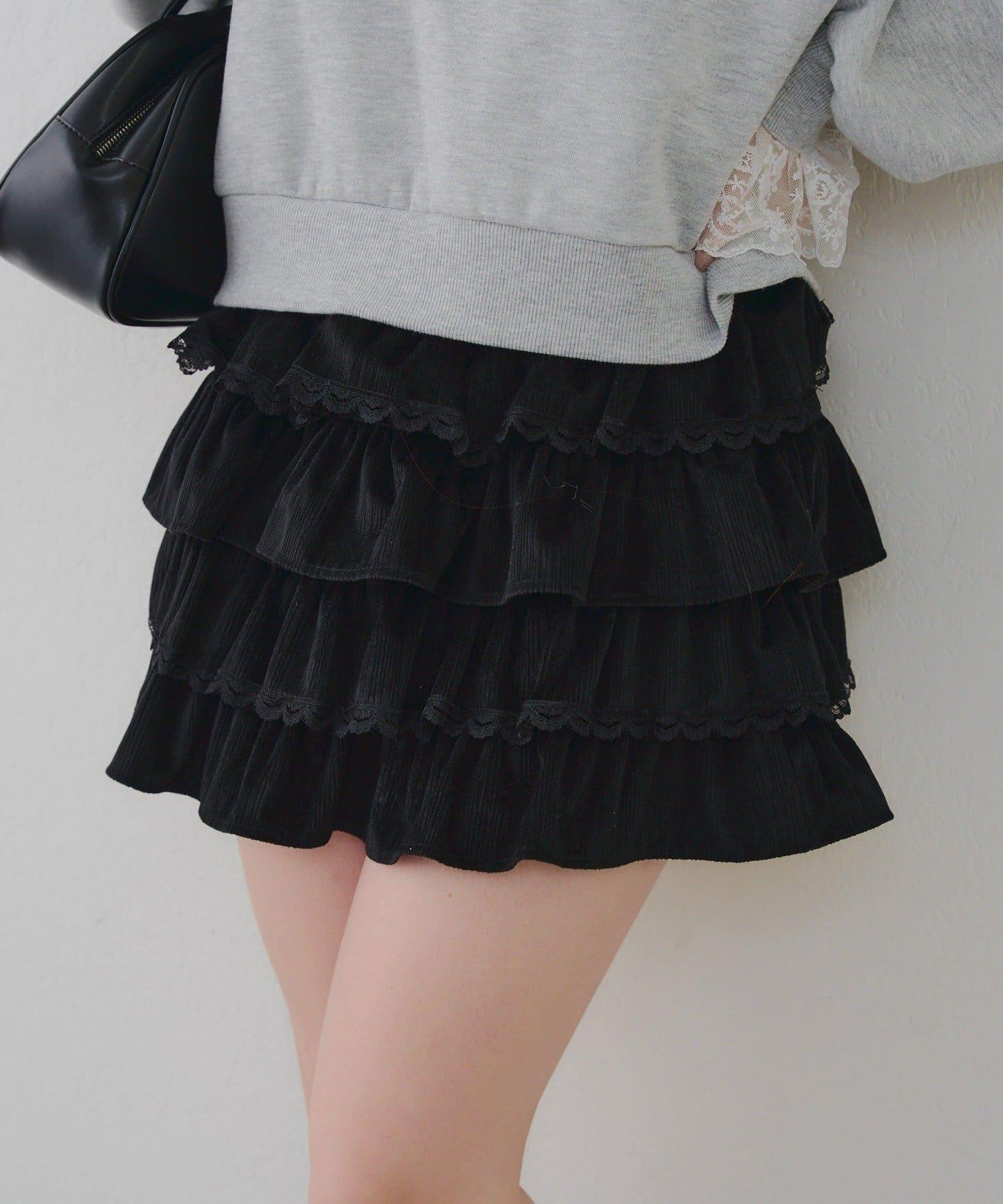 【RMAF】蕾絲荷葉邊迷你裙