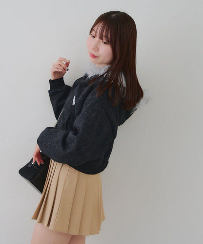 【RMAF】帶毛絨帽亮片連帽衫