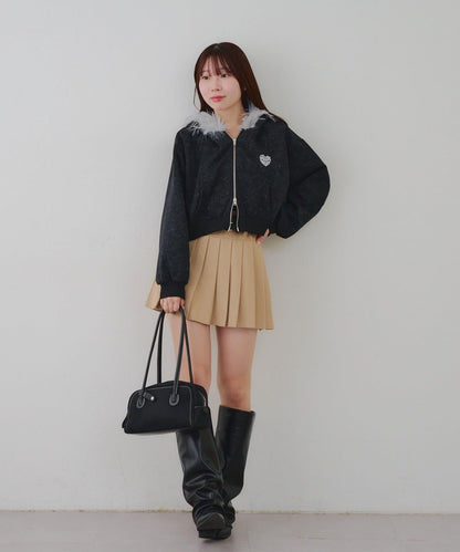 【RMAF】帶毛絨帽亮片連帽衫