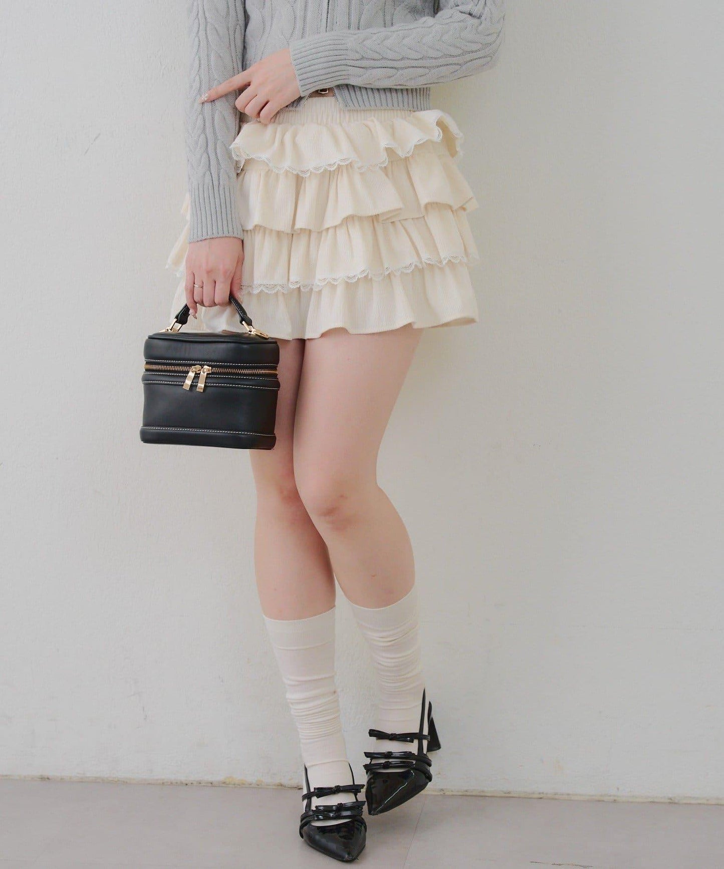 【RMAF】蕾絲荷葉邊迷你裙