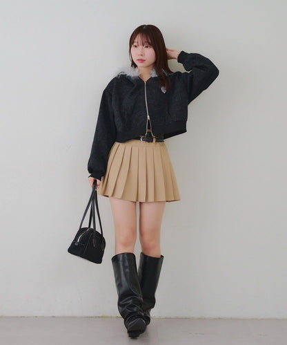 【RMAF】帶毛絨帽亮片連帽衫