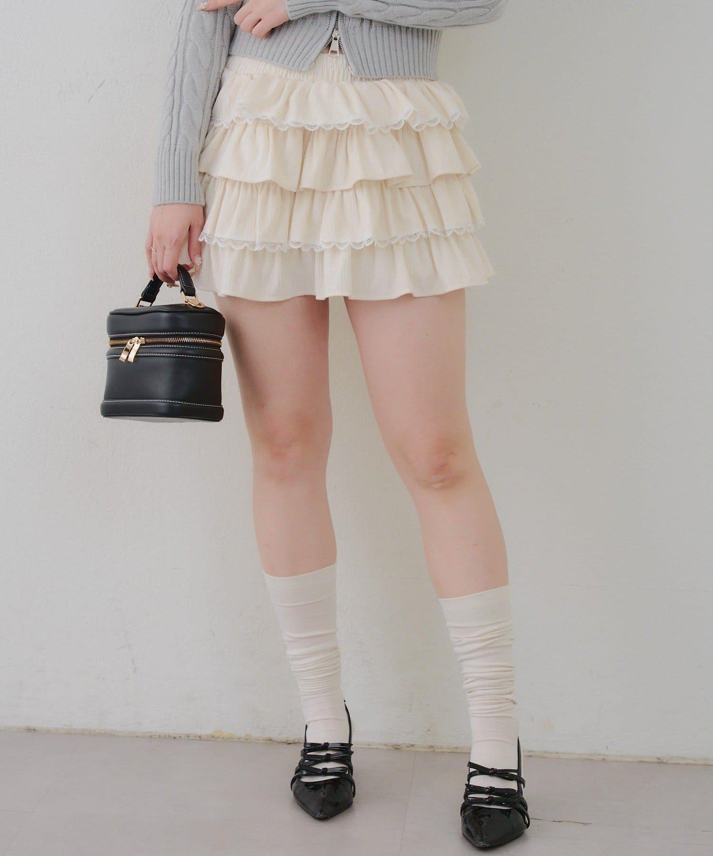 【RMAF】蕾絲荷葉邊迷你裙