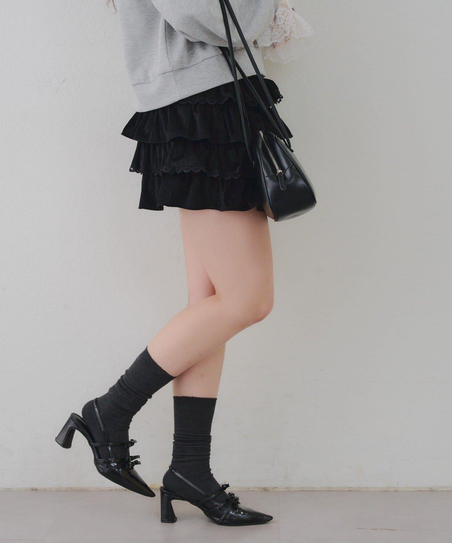 【RMAF】蕾絲荷葉邊迷你裙