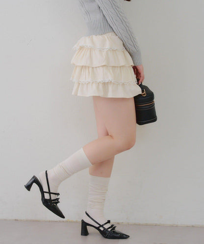 【RMAF】蕾絲荷葉邊迷你裙