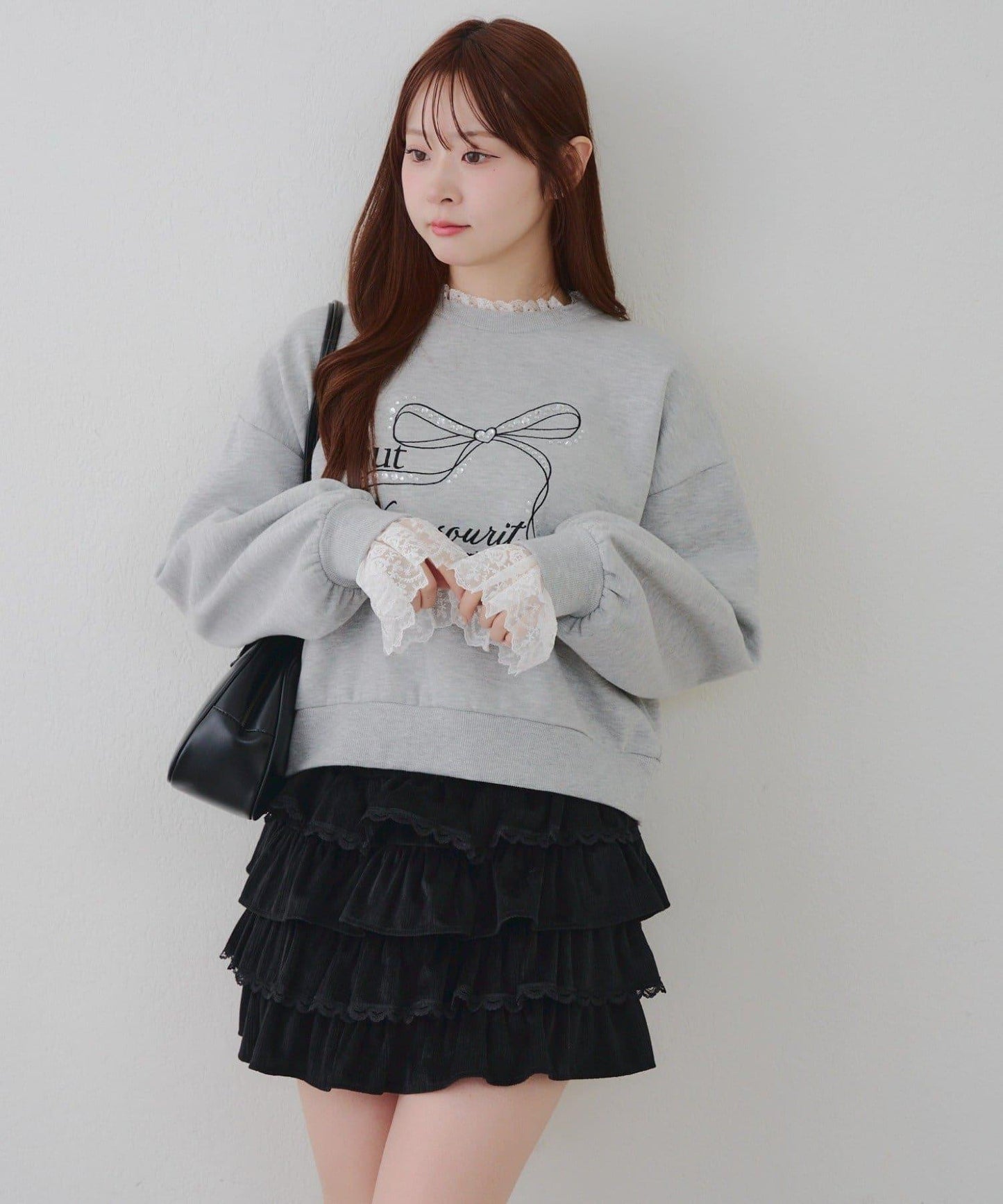 【RMAF】蕾絲裝飾寶石衛衣