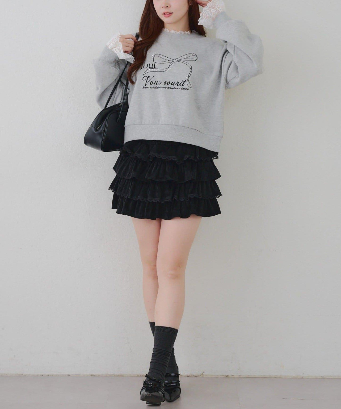 【RMAF】蕾絲荷葉邊迷你裙