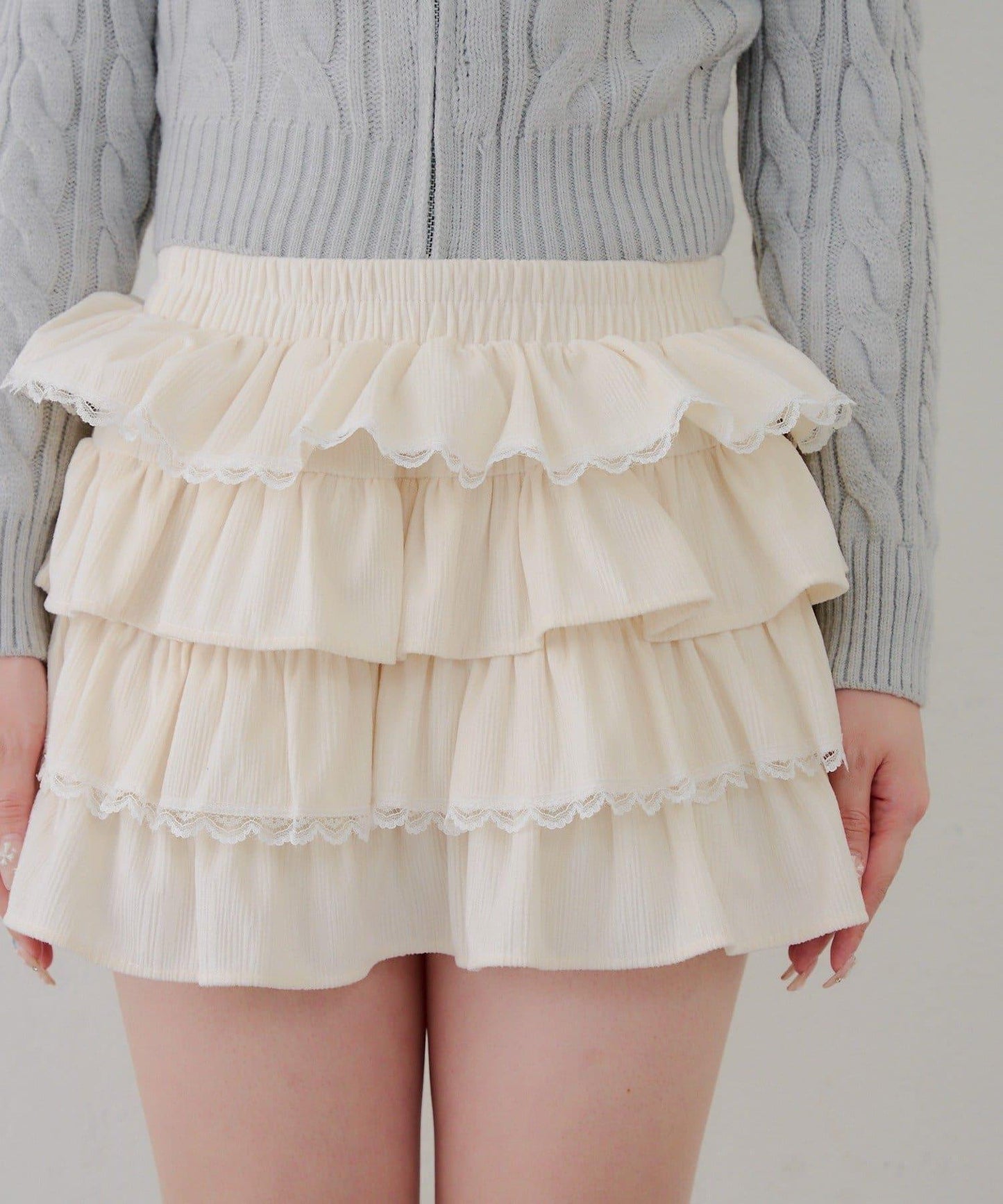 【RMAF】蕾絲荷葉邊迷你裙