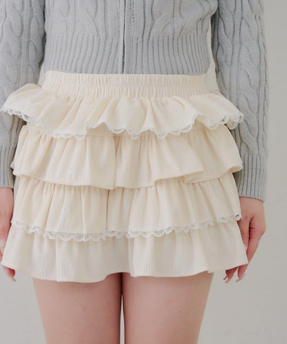 【RMAF】蕾絲荷葉邊迷你裙