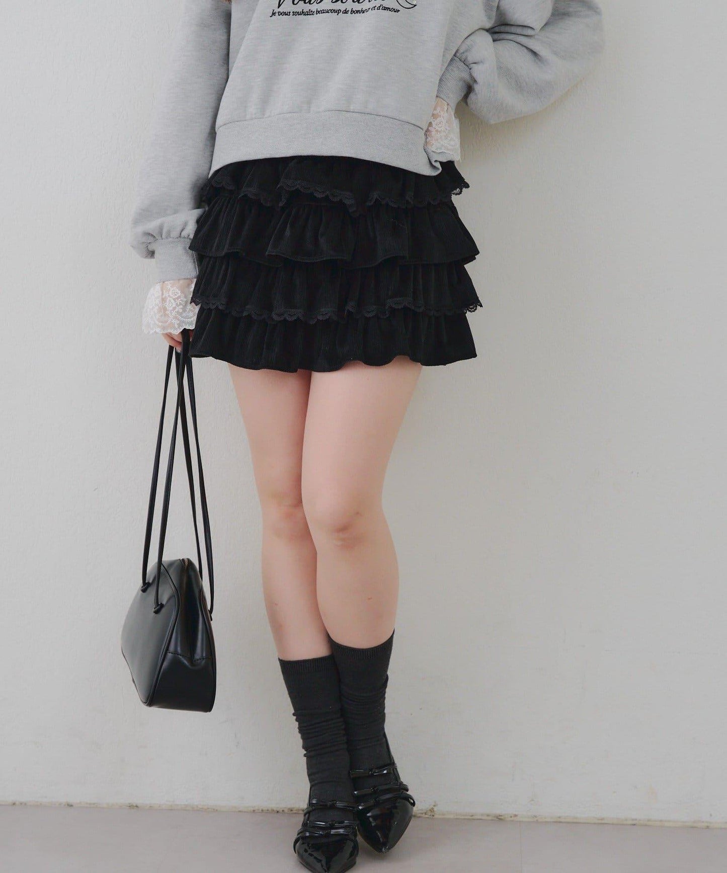 【RMAF】蕾絲荷葉邊迷你裙