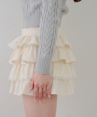 【RMAF】蕾絲荷葉邊迷你裙
