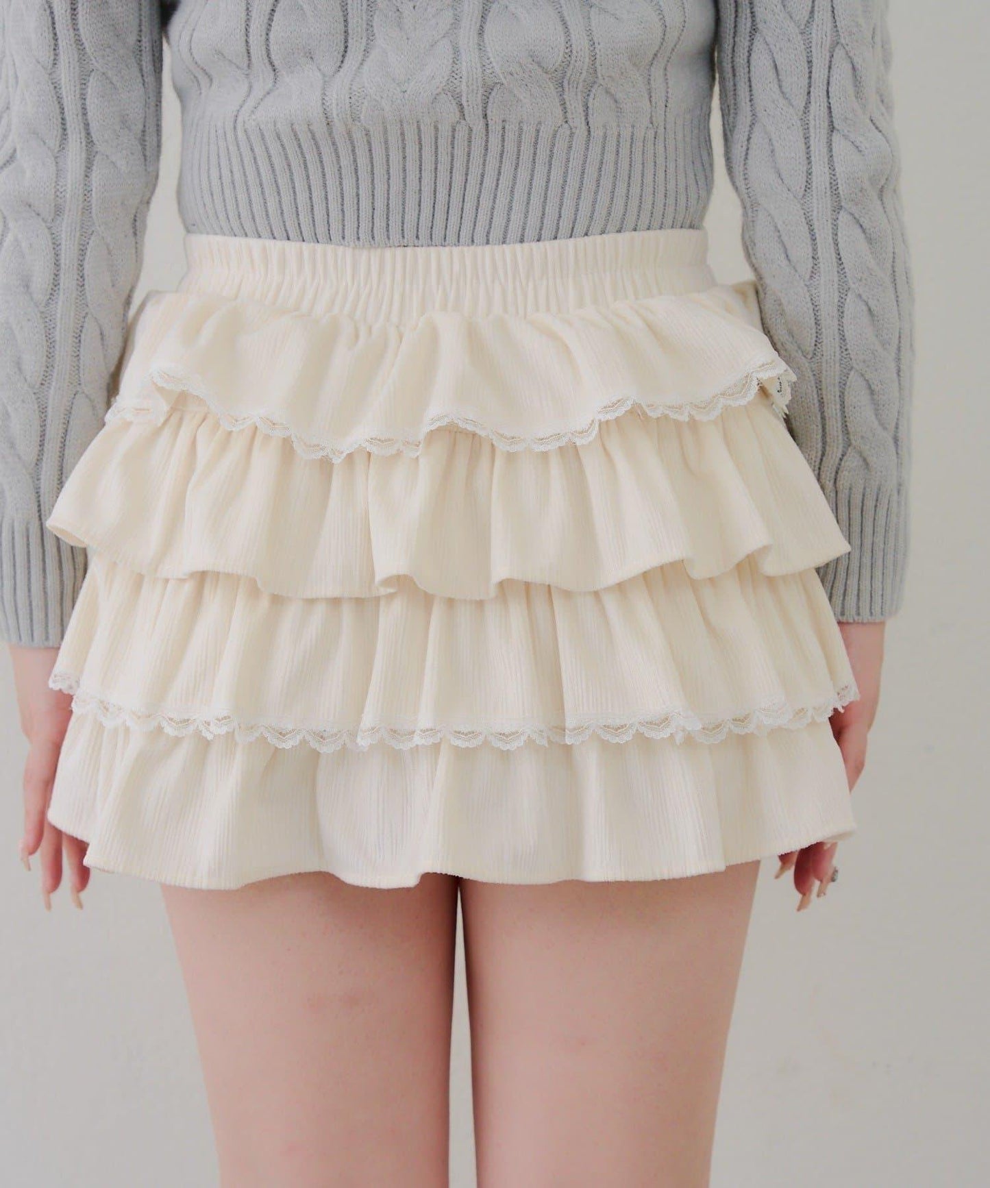 【RMAF】蕾絲荷葉邊迷你裙