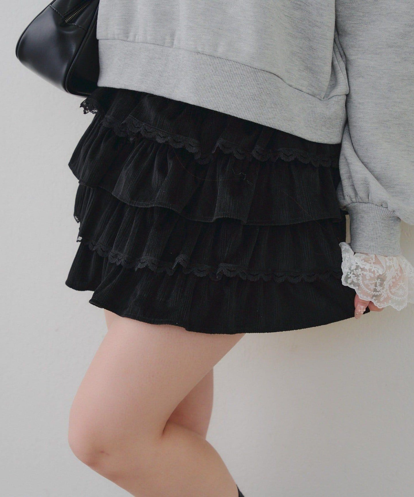 【RMAF】蕾絲荷葉邊迷你裙