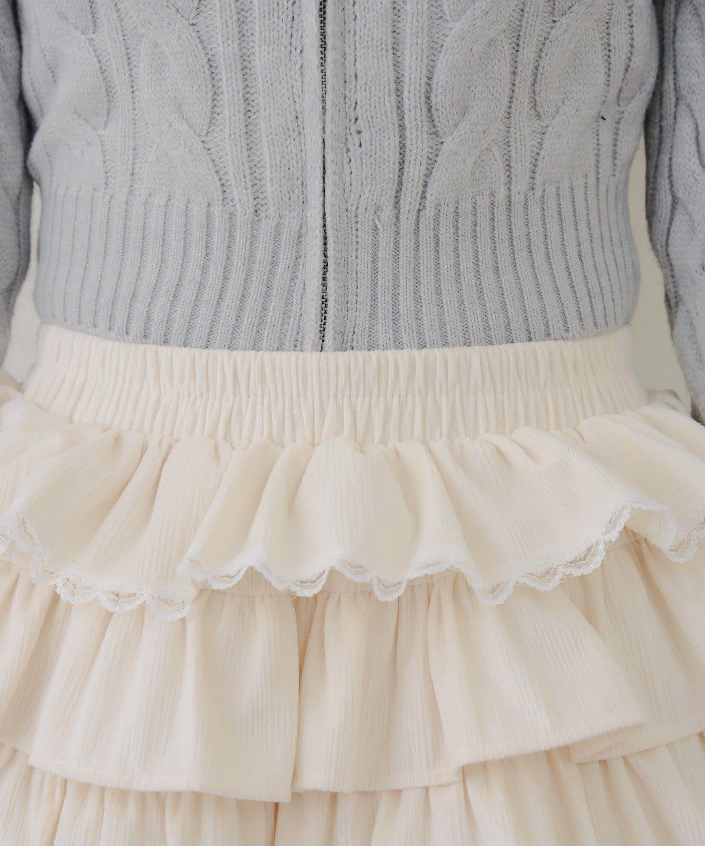 【RMAF】蕾絲荷葉邊迷你裙