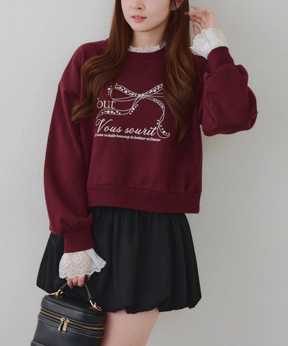 【RMAF】蕾絲裝飾寶石衛衣