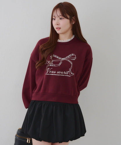 【RMAF】蕾絲裝飾寶石衛衣