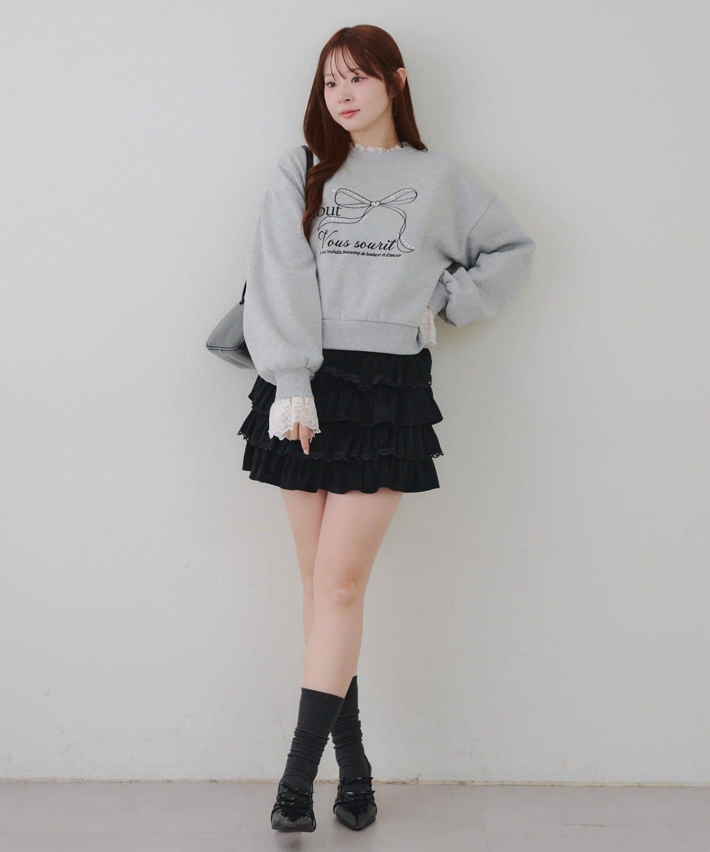 【RMAF】蕾絲裝飾寶石衛衣