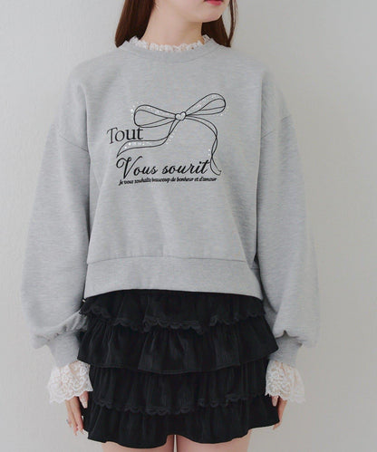 【RMAF】蕾絲裝飾寶石衛衣