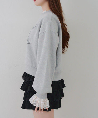 【RMAF】蕾絲裝飾寶石衛衣