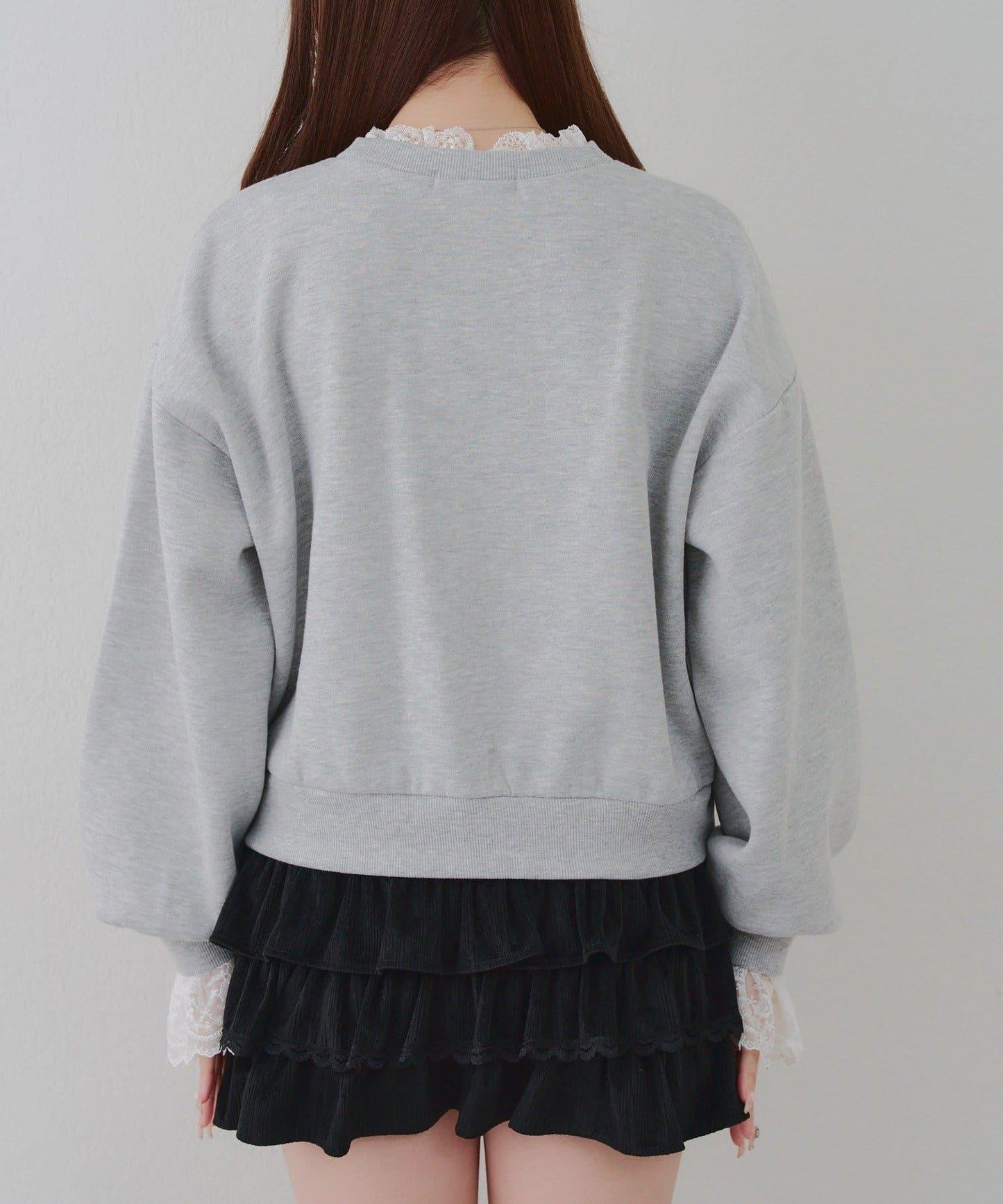 【RMAF】蕾絲裝飾寶石衛衣