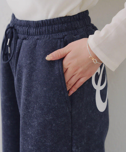 背面印花【RMAF】亮片休閒褲