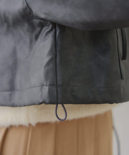 顯瘦造型最強外套【RMAF】連帽毛絨蝴蝶結飛行夾克