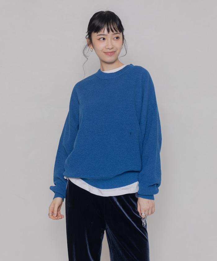 ローソン×FREAK'S STORE RELAX FIT EASY WASH KNIT/寬鬆版型易洗針織衫/ローソンフリーク