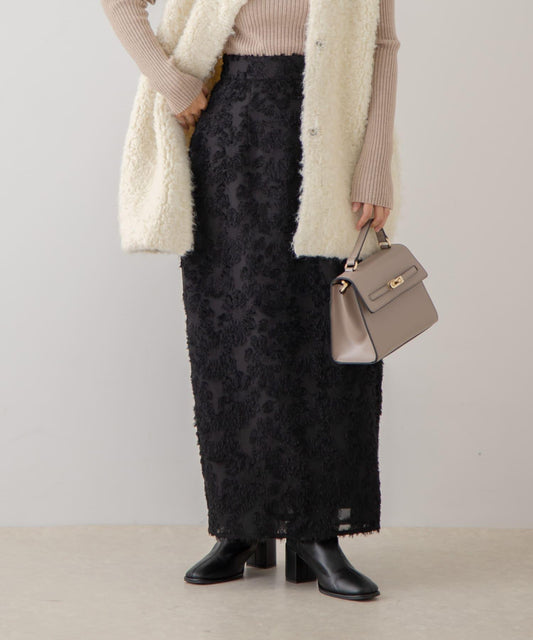 花卉提花直筒裙