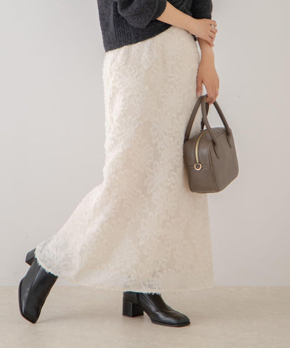 花卉提花直筒裙