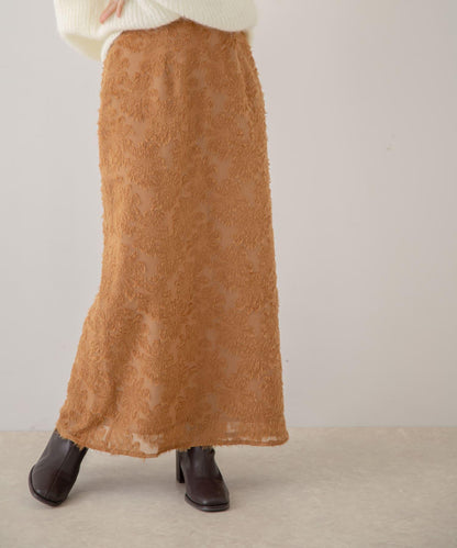 花卉提花直筒裙