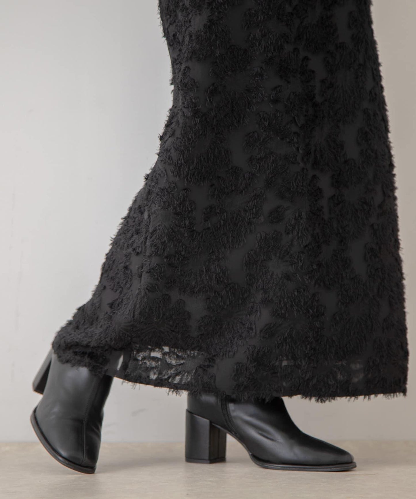 花卉提花直筒裙