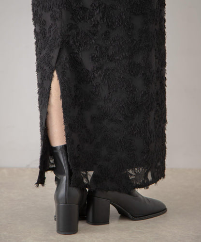 花卉提花直筒裙