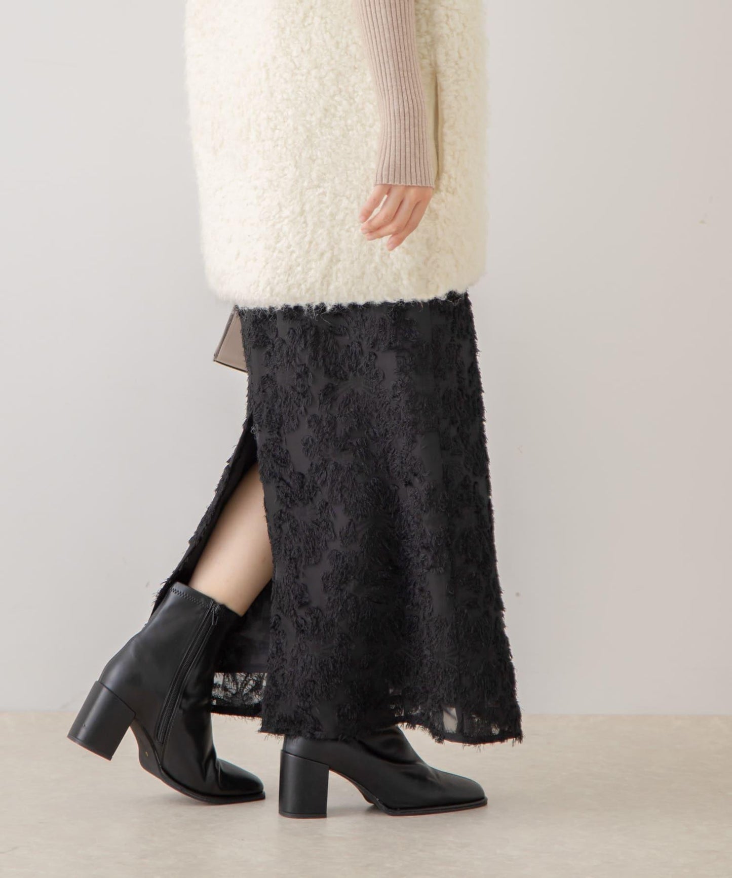 花卉提花直筒裙