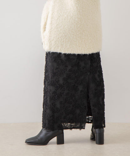 花卉提花直筒裙