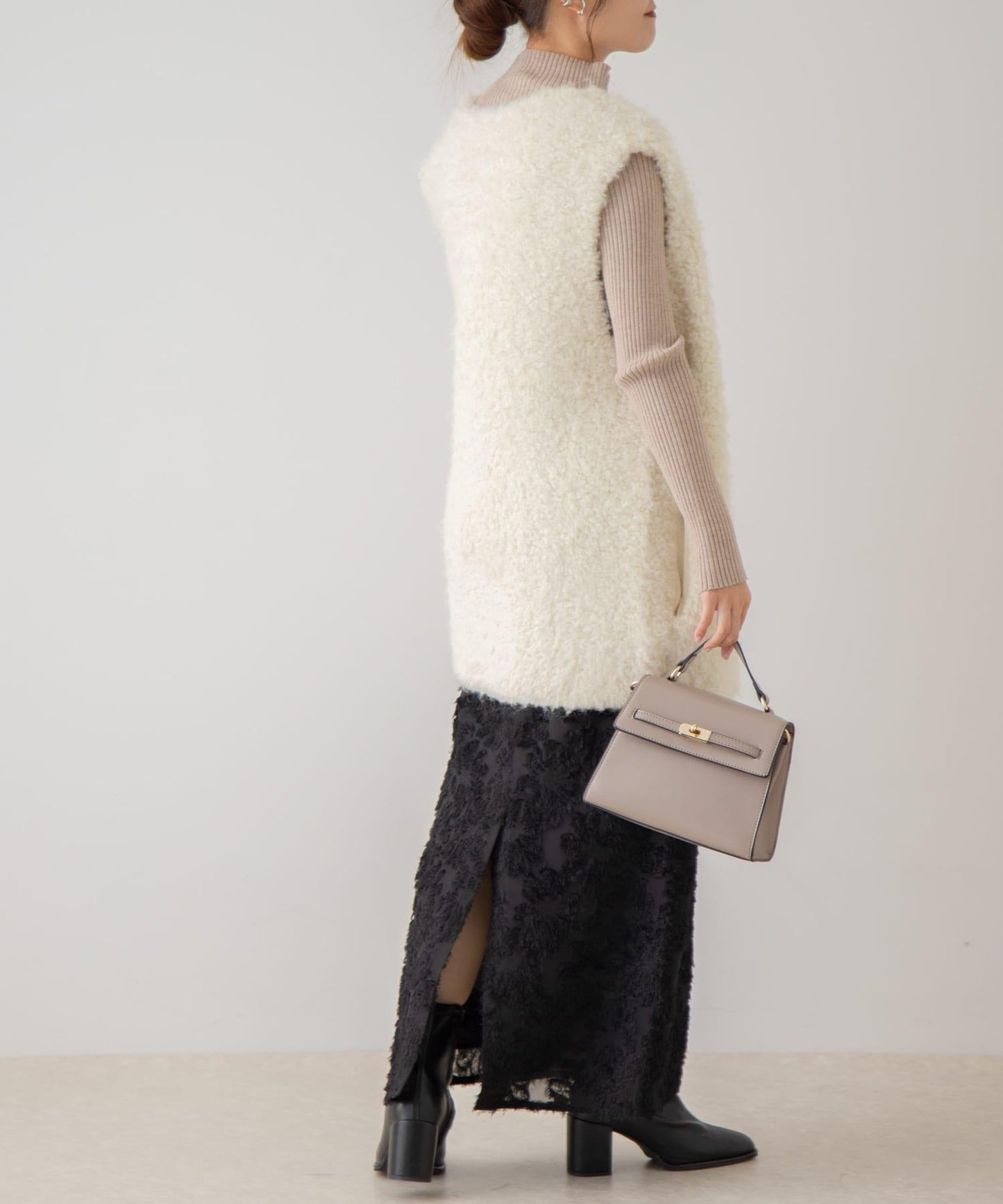 花卉提花直筒裙