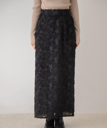 花卉提花直筒裙