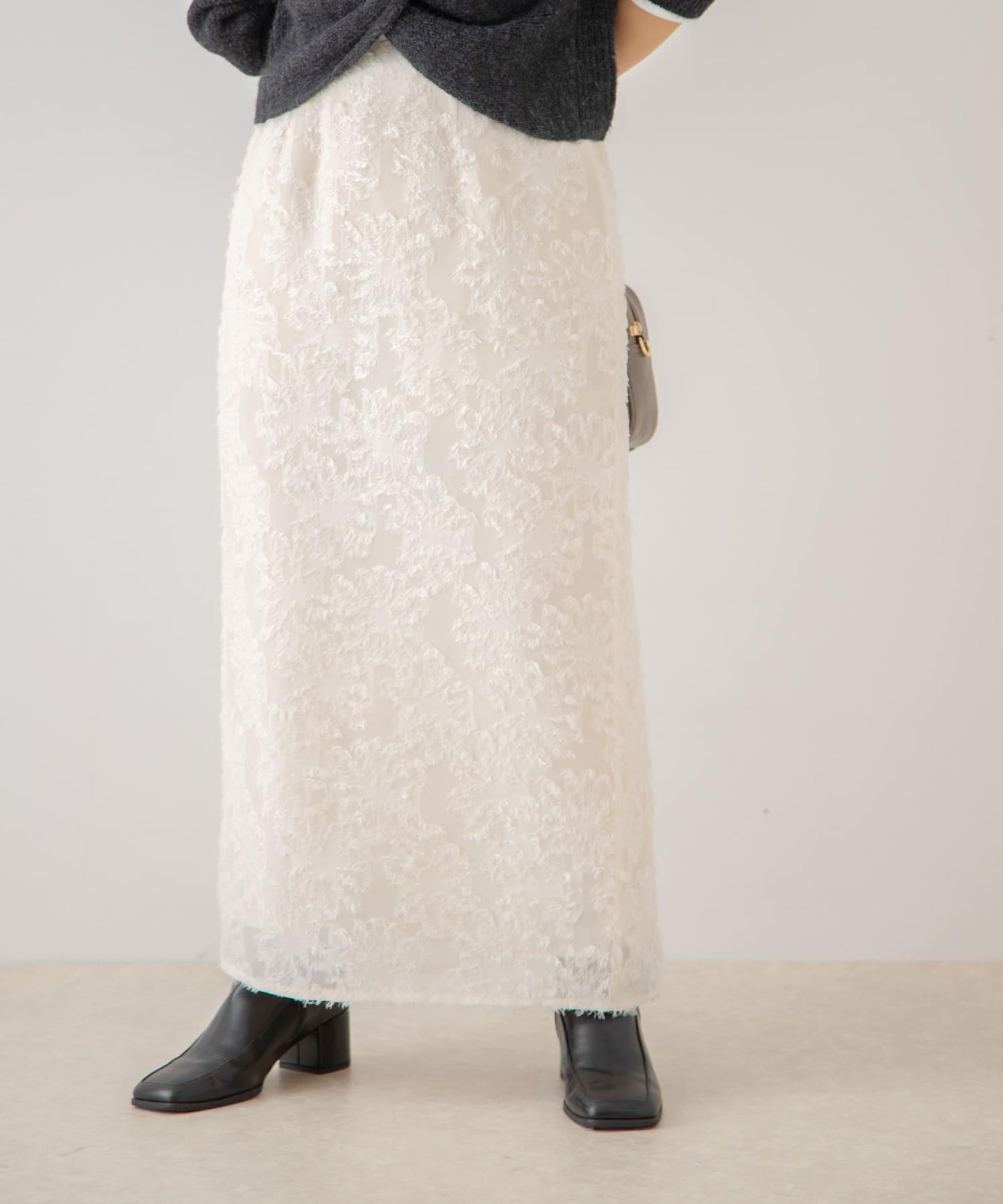 花卉提花直筒裙