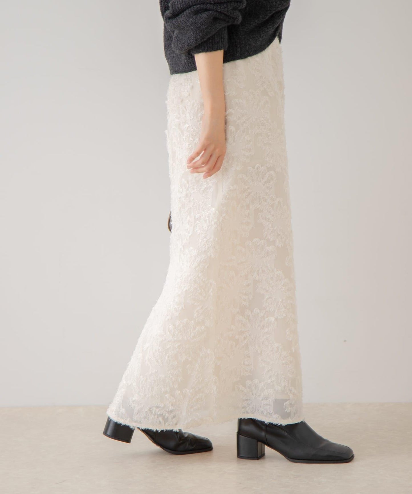 花卉提花直筒裙