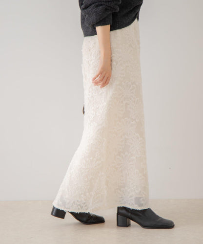 花卉提花直筒裙