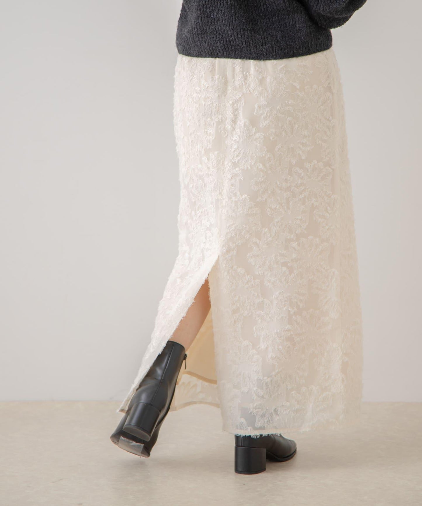 花卉提花直筒裙