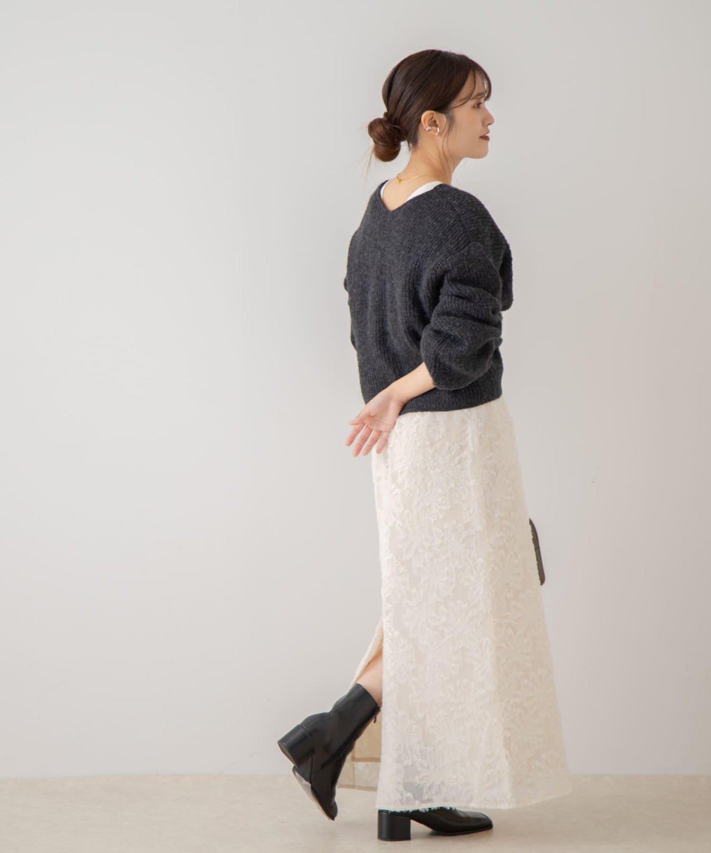 花卉提花直筒裙